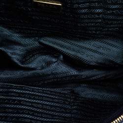 Pre Owned Prada Dark Blue Saffiano Lux Leather Medium Galleria Tote