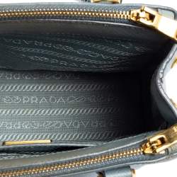 Pre Owned Prada Light Blue Saffiano Leather Mini Galleria Tote