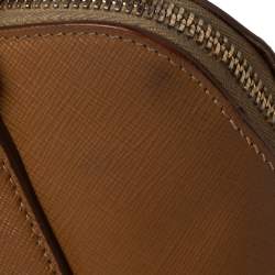 Pre Owned Prada Tan Saffiano Leather Small Promenade Satchel