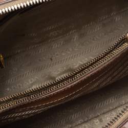 Pre Owned Prada Tan Saffiano Leather Small Promenade Satchel