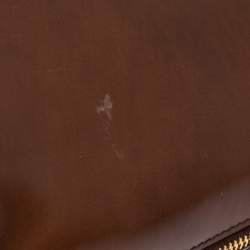 Pre Owned Prada Brown Patent Leather Promenade Satchel