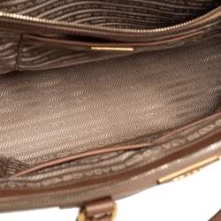 Prada Beige Saffiano Lux Leather Large Double Zip Tote