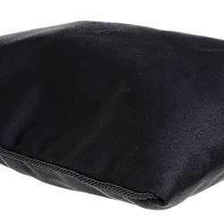 Pre Owned Prada Navy Blue/Black Satin Tassel Knitted Handle Tote