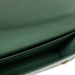 مملوكة مسبقًا محفظة بسلسلة برادا باندوليرا ميني معدن سافيانو أخضر بيستا