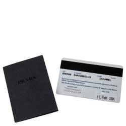 Pre Owned Prada Brown Saffiano Lux Leather Open Promenade Satchel