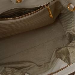 Prada Off White Leather Phenix Front Pocket Tote