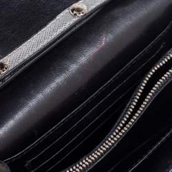 Pre Owned Prada Silver Saffiano Leather Mini Crossbody Bag