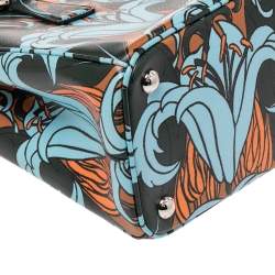 Pre Owned Prada Multicolor Saffiano Stampa Leather Small Double Zip Tote