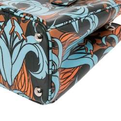 Pre Owned Prada Multicolor Saffiano Stampa Leather Small Double Zip Tote