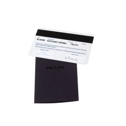 Pre Owned Prada Beige Crystal Embellished Saffiano Patent Leather Pyramid Frame Satchel