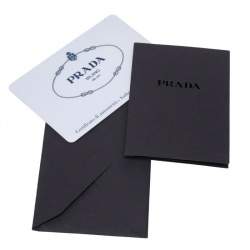 Pre Owned Prada Green Leather Promenade Crossbody Bag