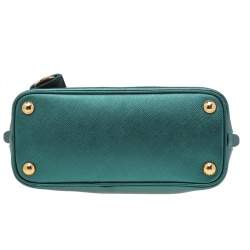 Pre Owned Prada Green Leather Promenade Crossbody Bag