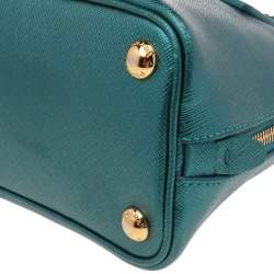Pre Owned Prada Green Leather Promenade Crossbody Bag