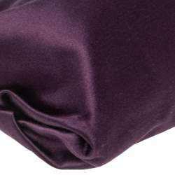 Pre Owned Prada Purple Satin Raso Pleated Clutch