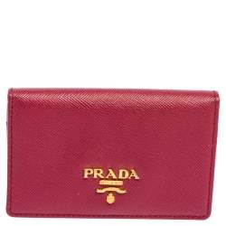 Prada - Red Saffiano Leather Card Holder
