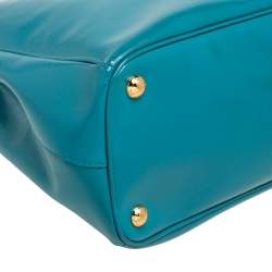 Pre Owned Prada Green Patent Leather Gardener's Tote