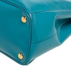 Pre Owned Prada Green Patent Leather Gardener's Tote