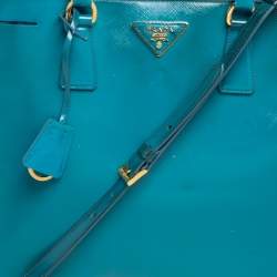Pre Owned Prada Green Patent Leather Gardener's Tote