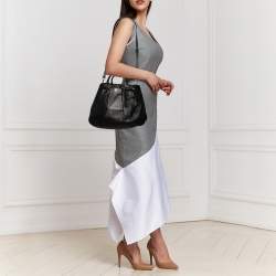 Pre Owned Prada Black Leather Shoulder Bag