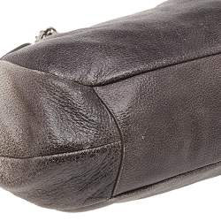 Pre Owned Prada Ombre White-Black Soft Leather Chain Tote