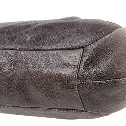 Pre Owned Prada Ombre White-Black Soft Leather Chain Tote