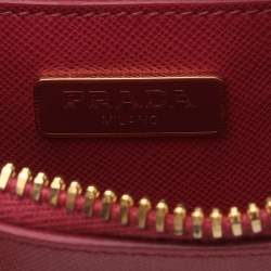 مملوكة مسبقًا Prada Pink Saffiano Lux Leather Mini Promenade Crossbody Bag