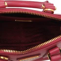 مملوكة مسبقًا Prada Pink Saffiano Lux Leather Mini Promenade Crossbody Bag