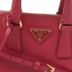 مملوكة مسبقًا Prada Pink Saffiano Lux Leather Mini Promenade Crossbody Bag