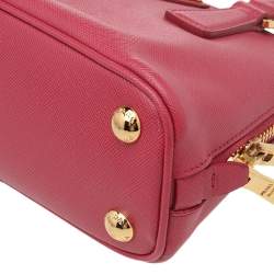 مملوكة مسبقًا Prada Pink Saffiano Lux Leather Mini Promenade Crossbody Bag