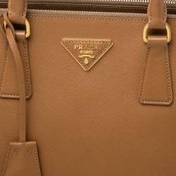 Pre Owned Prada Tan Saffiano Lux Leather Large Galleria Tote