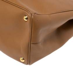 Pre Owned Prada Tan Saffiano Lux Leather Large Galleria Tote