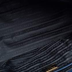 Pre Owned Prada Blue Saffiano Leather Medium Galleria Tote