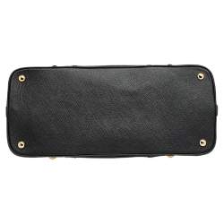 Pre Owned Prada Black Leather Promenade Studded Satchel