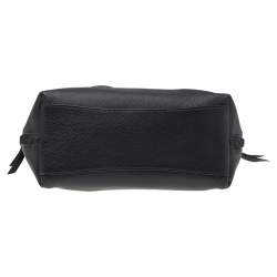 Pre Owned Prada Black Vitello Leather Phenix Side Zip Shopping Tote