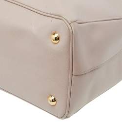 Pre Owned Prada Beige Saffiano Lux Leather Medium Galleria Tote