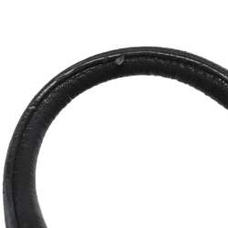 Pre Owned Prada Black Vitello Daino Leather Side Zip Tote