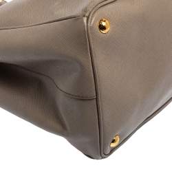 Pre Owned Prada Grey Saffiano Leather Large Open Tote