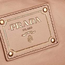 Pre Owned Prada Blue Leather Chain Shoulder Bag