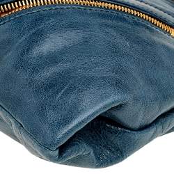 Pre Owned Prada Blue Leather Chain Shoulder Bag