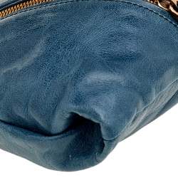 Pre Owned Prada Blue Leather Chain Shoulder Bag