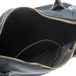 Pre Owned Prada Black Leather Vitello Daino Sacca 2 Manici Hobo