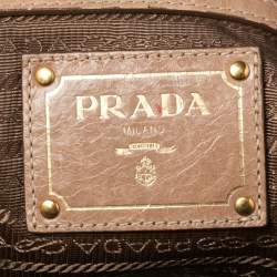 Pre Owned Prada Beige Leather Hobo
