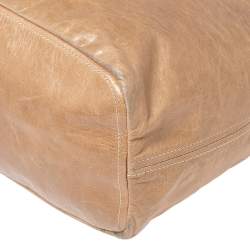 Pre Owned Prada Beige Leather Hobo