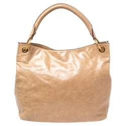Pre Owned Prada Beige Leather Hobo