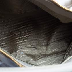 Pre Owned Prada Cream Vitello Daino Leather Shopper Tote