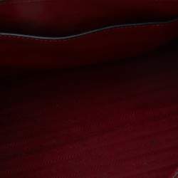 Pre Owned Prada Red Saffiano Cuir Leather Monochrome Tote