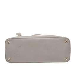 Pre Owned Prada Grey Saffiano Leather Dome Satchel