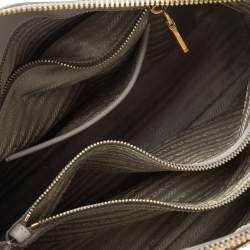 Pre Owned Prada Grey Saffiano Leather Dome Satchel