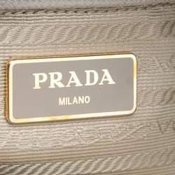 Pre Owned Prada Grey Saffiano Leather Dome Satchel