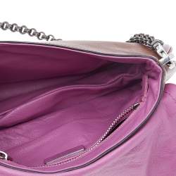 Pre Owned Prada Brown Leather Flap Chain Shoulder Bag